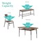 Best Choice Products 6-Piece 55in Modern Home Dining Set w/ Storage Racks, Rectangular Table, Bench, 4 Chairs